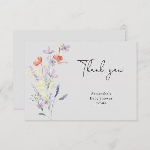 Wildblumen danke Babydusche