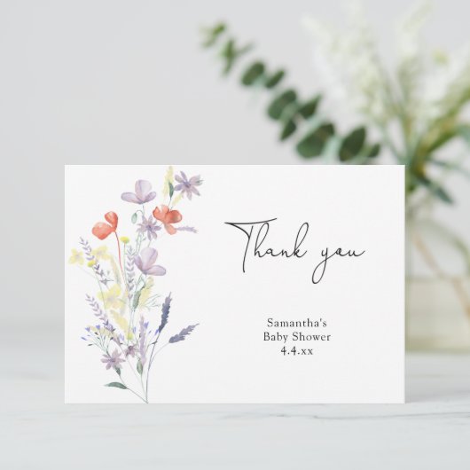 Wildblumen danke Babydusche (Stehend Vorderseite)