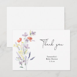 Wildblumen danke Babydusche