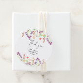 Wildblumen danke Babydusche Geschenkanhänger (Beispiel)