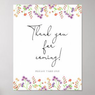 Wildblumen \ Danke, dass Sie kommen Poster