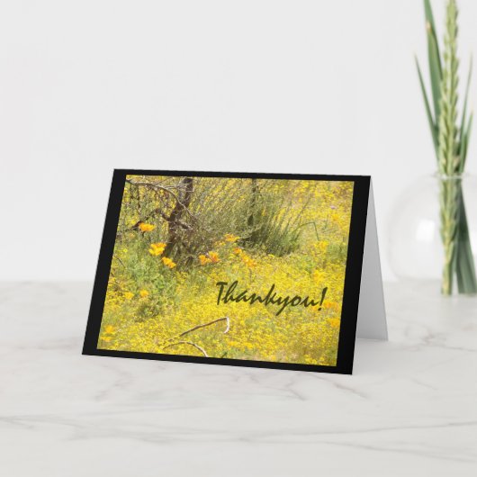 Wildblumen danke! Karte (Vorderseite)