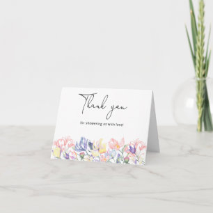 Wildblumen danken dir Baby Shower Dankeskarte