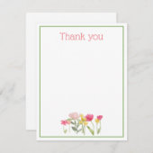 Wildblumen Dankeskarte (Vorne/Hinten)