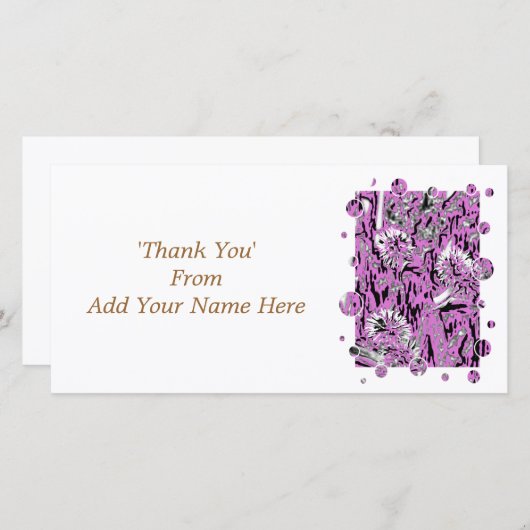 WILDBLUMEN DANKESKARTE (Vorne/Hinten)