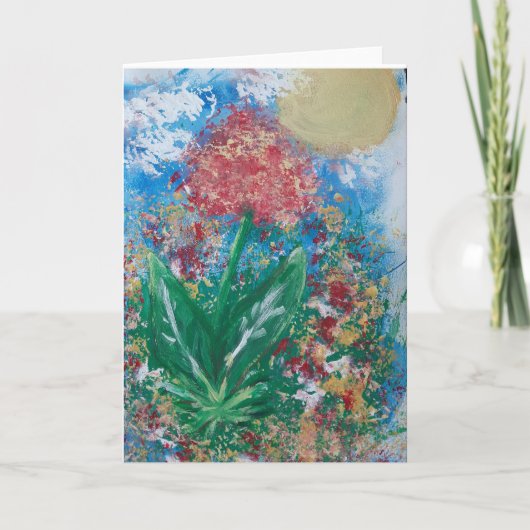 Wildblumen Dankeskarte (Vorderseite)