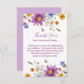 Wildblumen Dankeskarte (Vorne/Hinten)