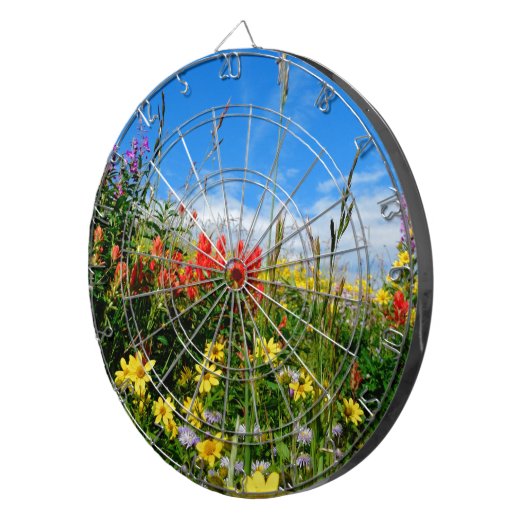 Wildblumen Dartscheibe (Vorderseite rechts)