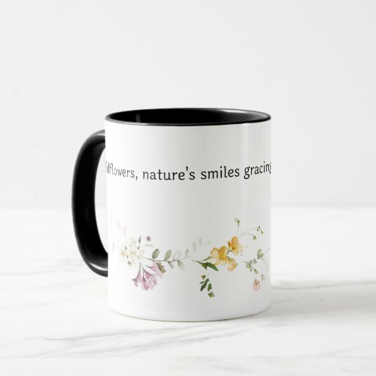 Wildblumen, das Lächeln der Natur Tasse (Vorderseite Links)