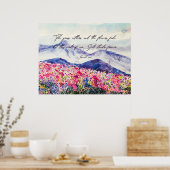 Wildblumen, das Wort Gottes steht Poster (Küche)