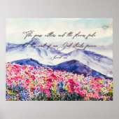 Wildblumen, das Wort Gottes steht Poster (Vorne)