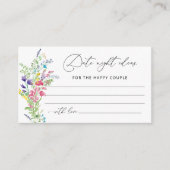 Wildblumen Datumsanzeige Begleitkarte (Vorderseite)