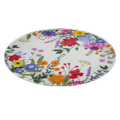Wildblumen Decorative Glaszuschnitt 12" Schneidebrett (Ecke)
