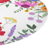 Wildblumen Decorative Glaszuschnitt 12" Schneidebrett (Ecke)