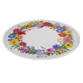 Wildblumen Decorative Glaszuschnitt 12" Schneidebrett (Ecke)