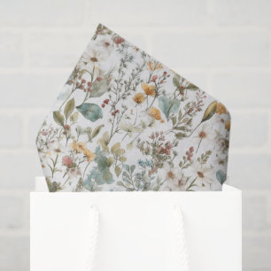 Wildblumen-Dekupierpapier, Herbstflorales Seidenpapier