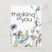 Wildblumen Denken Sie an Postkarte (Vorderseite)