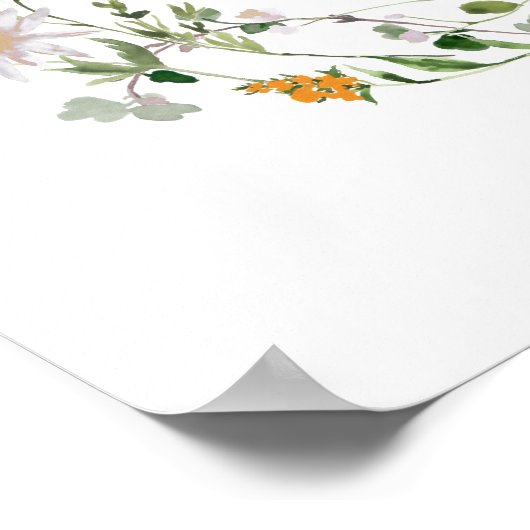 Wildblumen Der Abend vor der Probe willkommen Poster (Ecke)