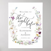 Wildblumen Der Abend vor der Probe willkommen Poster (Vorne)