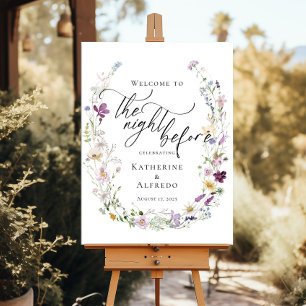 Wildblumen Der Abend vor der Probe willkommen Poster