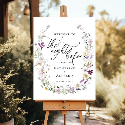 Wildblumen Der Abend vor der Probe willkommen Poster