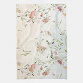 Wildblumen der Aquarellfrühlingssonne Geschirrtuch (Vertikal)