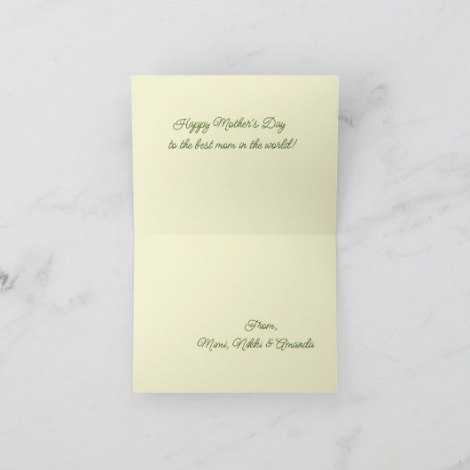 Wildblumen der Blüte Rustic Boho Scripte Geburtsta Dankeskarte (Innenseite)