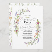 Wildblumen der Einsatzpartei Blumenditsy Einladung (Vorne/Hinten)