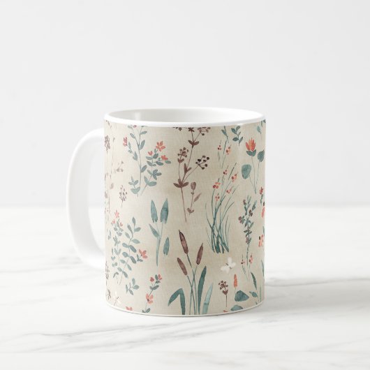 Wildblumen der Flora Kaffeetasse (Vorderseite Links)