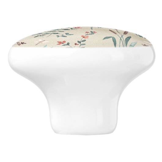 Wildblumen der Flora Keramikknauf (Seitenansicht)