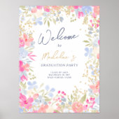 Wildblumen der Gartenpastellpflanzen willkommen Ab Poster (Vorne)