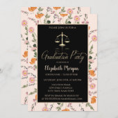 Wildblumen der Goldjustiz Abschluss Einladung (Vorne/Hinten)