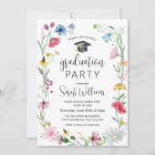 Wildblumen der Graduierungspartei Einladung (Vorderseite)