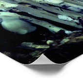 Wildblumen der indischen Pipe-Ghost-Blume Poster (Ecke)