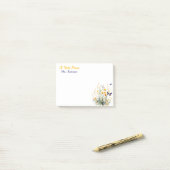 Wildblumen der Lehrer Post-it Klebezettel (Auf Schreibtisch)