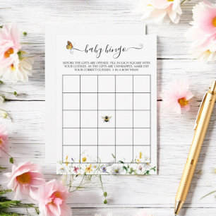 Wildblumen der Prärie, Bienen, Schmetterlinge, Bin Begleitkarte