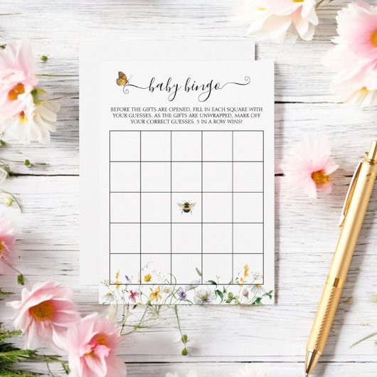 Wildblumen der Prärie, Bienen, Schmetterlinge, Bin Begleitkarte