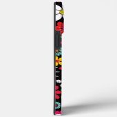 Wildblumen der Retrofeder Case-Mate iPhone Hülle (Rückseite / Rechts)