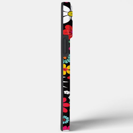 Wildblumen der Retrofeder Case-Mate iPhone Hülle (Rückseite / Rechts)