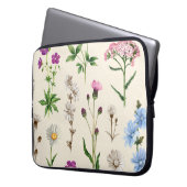Wildblumen der Wasserfarbe. Laptopschutzhülle (Vorderseite Links)