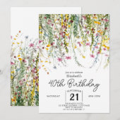 Wildblumen des Buntgartens 40. Einladung (Vorne/Hinten)
