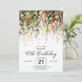 Wildblumen des Buntgartens 40. Einladung (Stehend Vorderseite)