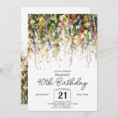 Wildblumen des Buntgartens 40. Einladung (Vorne/Hinten)