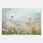 WILDBLUMEN DES DEKORATIONSPAPIES FÜR DIE FELDDEKOR GESCHENKPAPIER SET (Vorderseite 2)