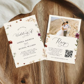 Wildblumen des Elfenbeinfalls QR-Kodex Herbsthochz Einladung