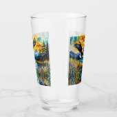Wildblumen des Flusses Bald Eagle bei Sonnenunterg Glas (Rechts)
