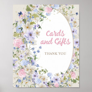 Wildblumen des Frühlings Wiesenkarten und Geschenk Poster
