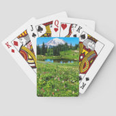 Wildblumen des Nationalparks Mount Rainier Spielkarten (Rückseite)