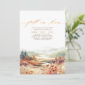 Wildblumen des Waldes fallen Brautparty Einladung (Stehend Vorderseite)