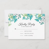 Wildblumen des Wasserfarbenfrühlings, die RSVP-Kar RSVP Karte (Vorderseite)